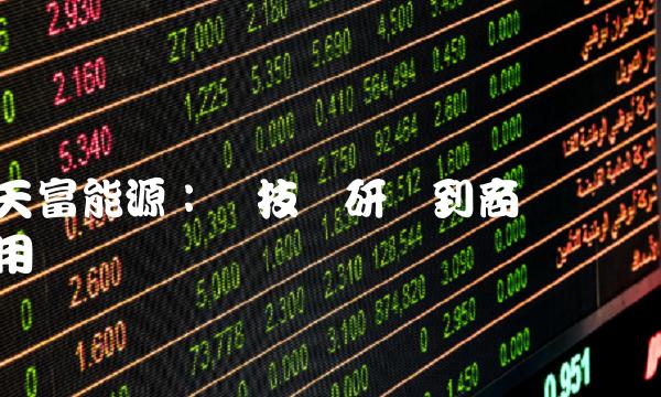 天富能源：从技术研发到商业应用