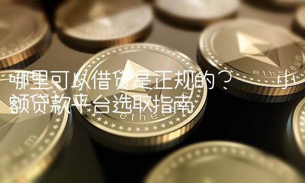 哪里可以借贷是正规的？——小额贷款平台选取指南