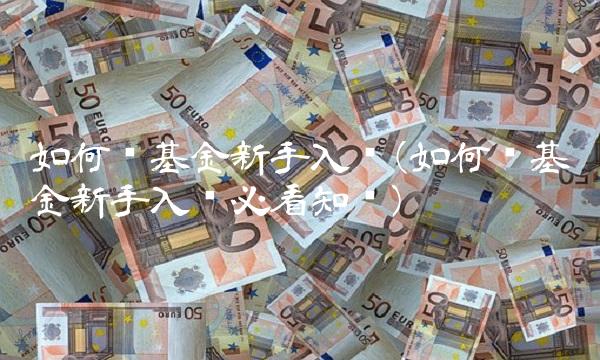 如何买基金新手入门(如何买基金新手入门必看知识)